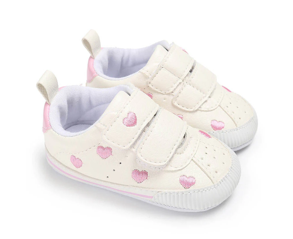 Dadawen Baby Boys Girls Shoes Non-slip Velcro Sneakers Toddler First Walkers Shoes-LovePink