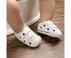 Dadawen Baby Boys Girls Shoes Non-slip Velcro Sneakers Toddler First Walkers Shoes-StarBlack