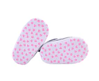 Dadawen Infant Canvas Soft Sole Anti-Slip Sneakers Toddler Love Print Shoes For Boys Girls-Pink