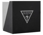 Guess Men's 42mm Campbell Leather Watch - Black/Silver