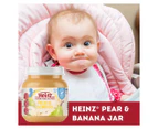 6 x Heinz for Baby Pureed Fruit in Jar Pear & Banana 110g