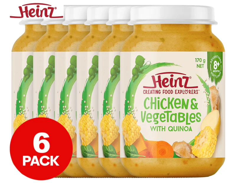 6 x Heinz for Baby Food in Jar Chicken & Vegetables w/ Quinoa 170g
