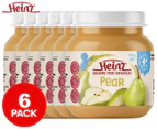 6 x Heinz for Baby Pureed Fruit in Jar Pear 110g