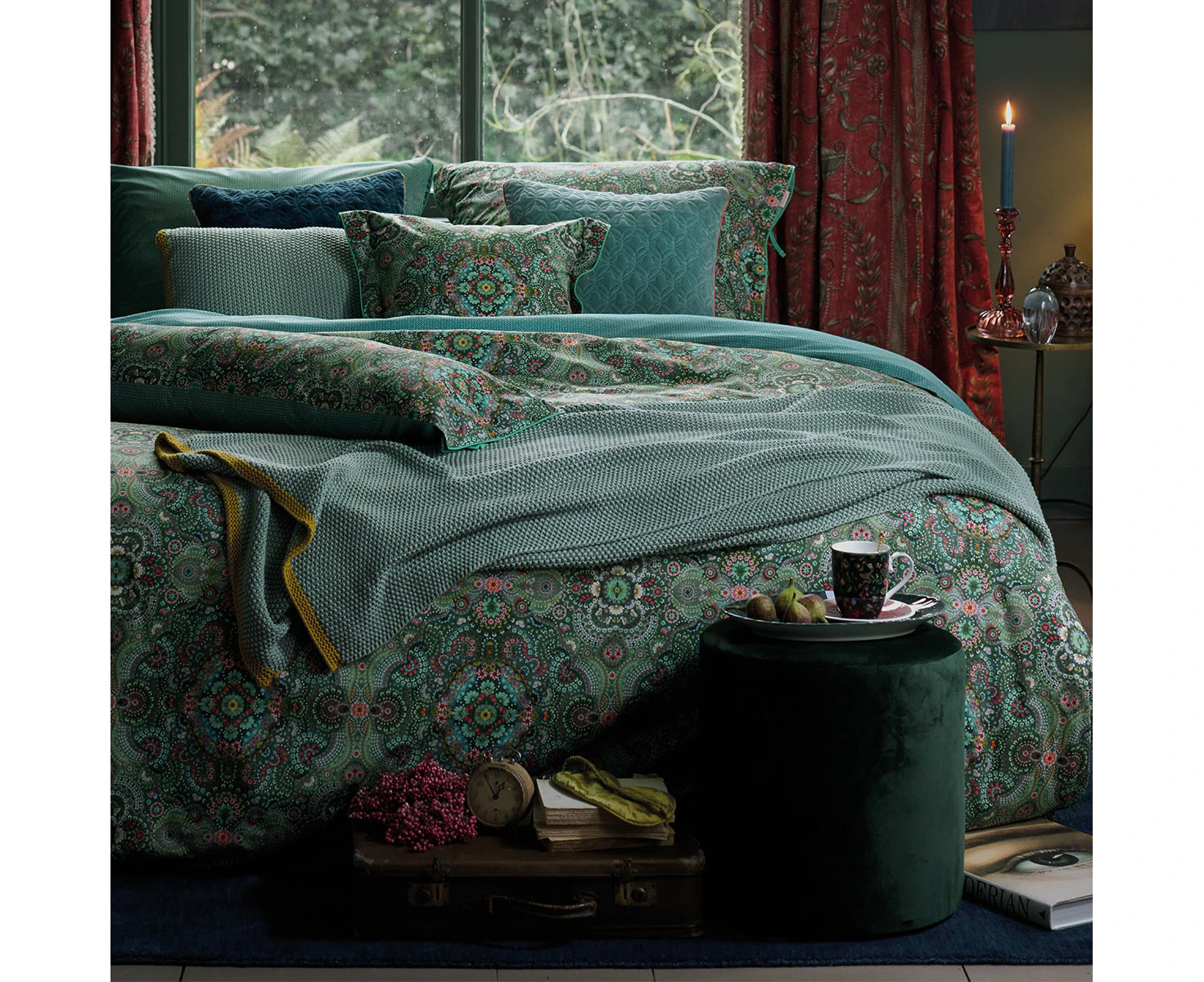 PIP Studio Moon Delight Green Cotton Quilt Cover Set