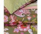 Oilily Amelie Sits Mix Green Cotton Sateen Quilt Cover Set