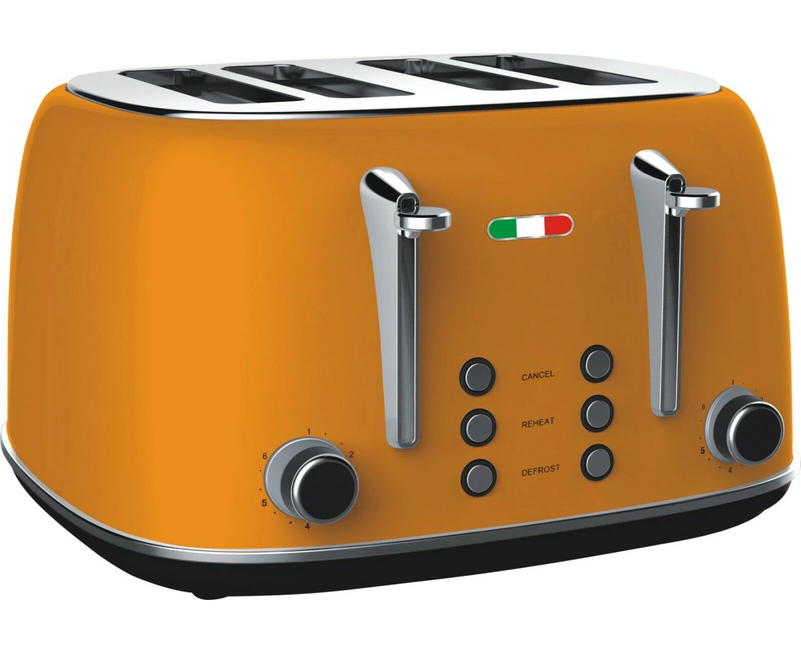 Vintage Electric 4 slice Toaster Mango Orange Stainless Steel 1650W