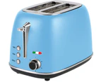 Vintage Electric 2 Slice Toaster & Kettle Combo Stainless Steel - Sky Blue