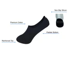 SOXONN Women's Sports Invisible Cushioned Socks - Black/White Fits 2-8 (6 pack)