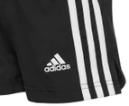 Adidas Girls' 3-Stripe Shorts - Black/White