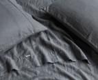 Gioia Casa Vintage French Linen Bed Sheet Set - Charcoal 4