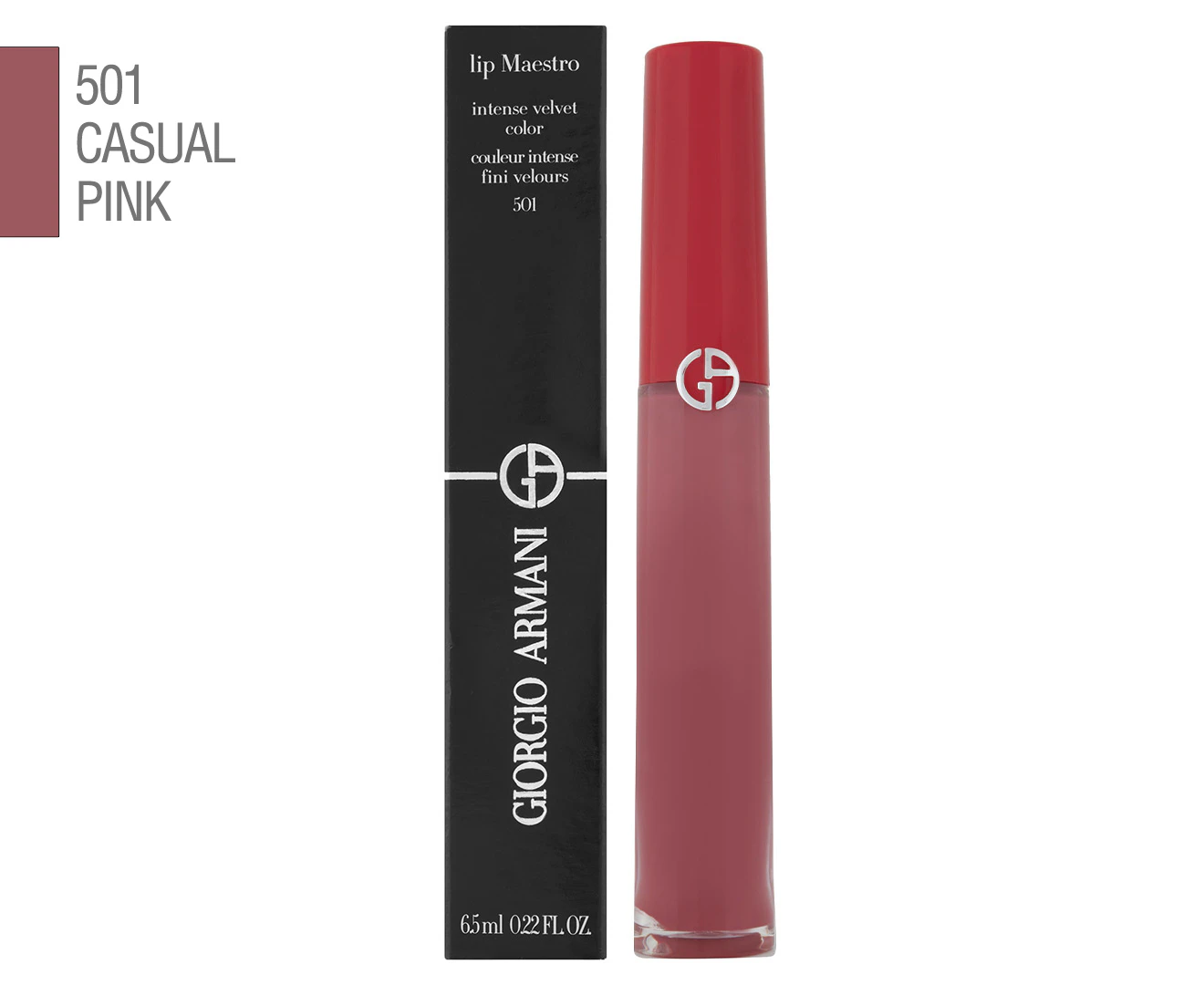 Giorgio Armani Lip Maestro Intense Velvet Color Liquid Lipstick 6.5mL - Casual Pink