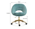 Mint Velvet Fabric Upholstered Office Chair Home Office Chair Chrome Base