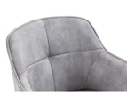 Silver Lined Velvet Fabric Upholstered Office Chair Home Office Chair