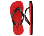 Calvin Klein Men's FF Sandals / Thongs - Black/Red