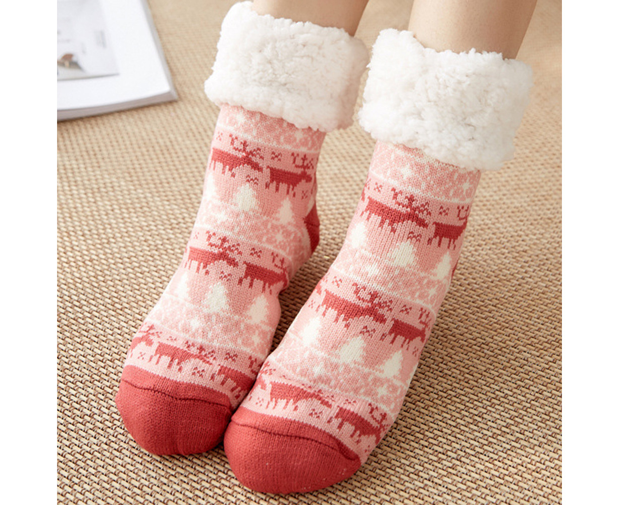 reindeer fluffy socks