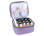 (Purple) - Luxja Nail Polish Carrying Case - Holds 20 Bottles (15ml - 0.5 fl.oz), Double-layer Organiser for Nail Polish and Manicure Set, Purple