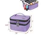 (Purple) - Luxja Nail Polish Carrying Case - Holds 20 Bottles (15ml - 0.5 fl.oz), Double-layer Organiser for Nail Polish and Manicure Set, Purple