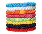 (Resort) - L. Erickson Grab & Go Ponytail Holders, Resort, Set of Eight - Exceptionally Secure with Gentle Hold