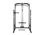 ATTIVO L2 Heavy Duty Half Power Cage Weight Lifting Squat Rack with Lat Low Row System