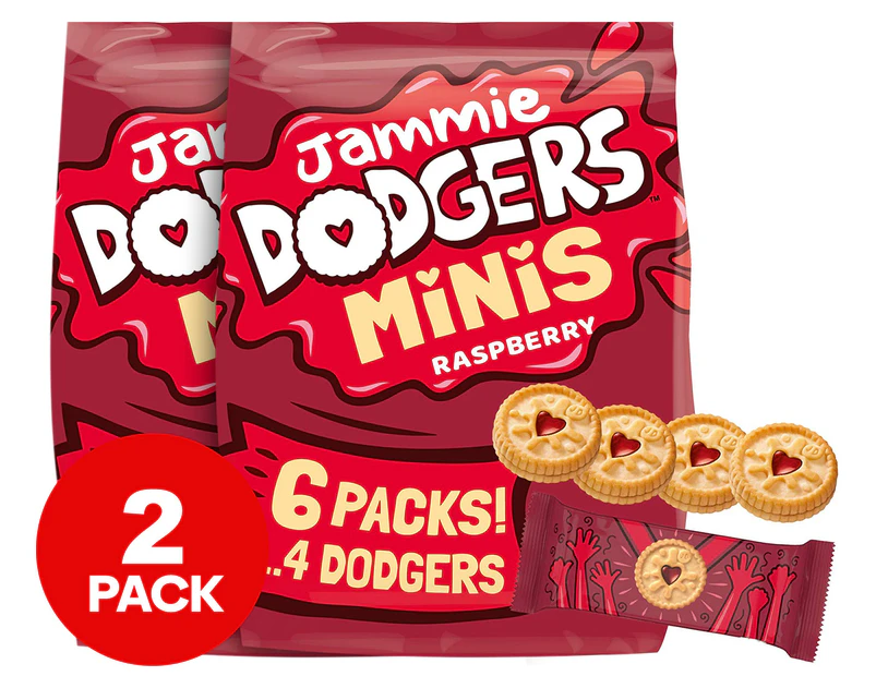 2 x 6pk Jammie Dodgers Snack Pack Raspberry 120g