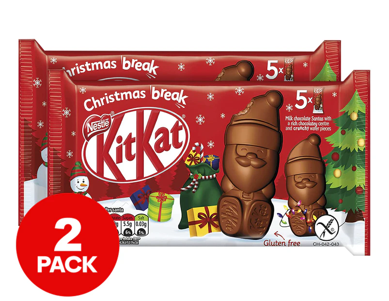 2 x 5pk Nestlé KitKat Santa Multipack