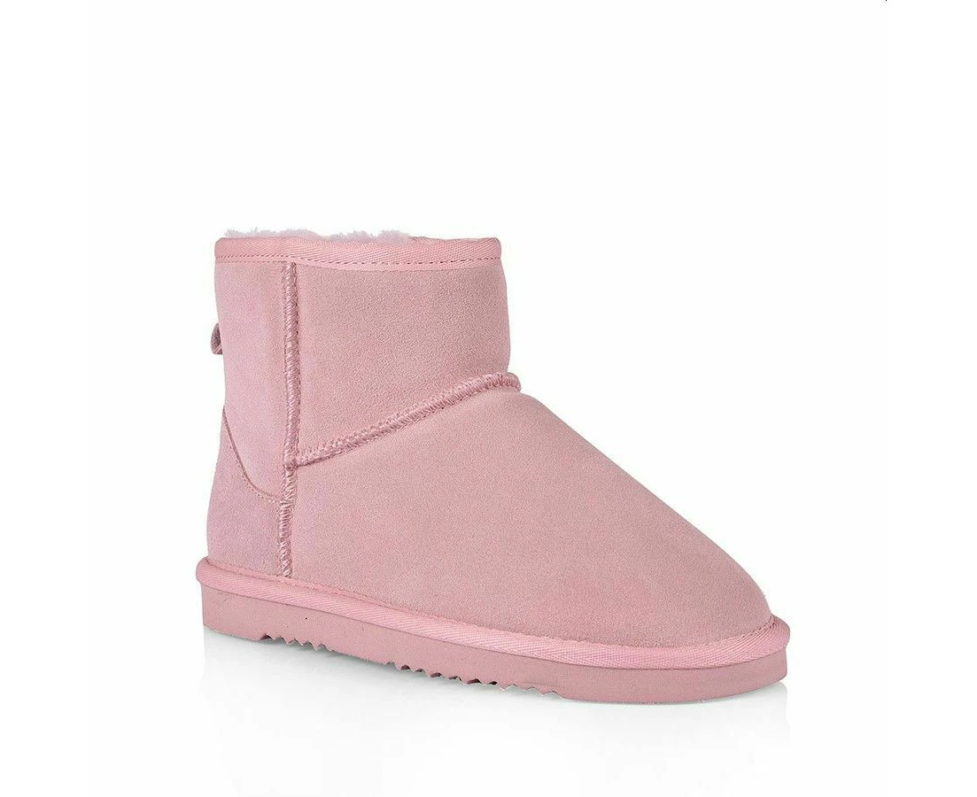 Ugg Boots Womens Sheepskin Grosby Jillaroo Chestnut Beige Slippers Leather/Suede - Pink