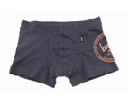 Bonds Boys Fit Trunk Underwear Boyleg Wideband Black Blue White Orange Cotton - Singature Logo Charcoal (27f)