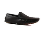 Mens Zasel Summer Shoes Black Brown Casual Slip On Boat Deck Loafers Leather - Dark Brown