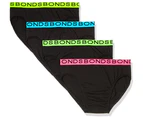 8 x Pairs Bonds Mens Hipster Briefs - Black Pk8 Cotton - Black Multi