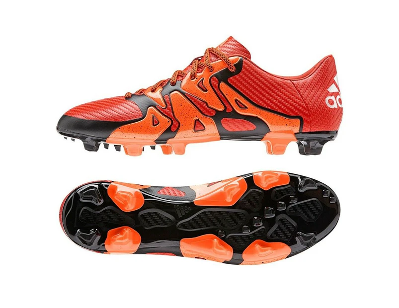 Adidas X 15.3 Firm Ground / Artifical Ground Mens Soccer Boots Cleats Orange Synthetic - Bold Orange | White | Solar Orange