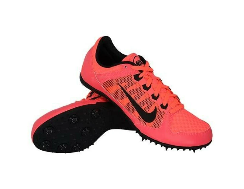Mens Nike Zoom Rival Md 7 Shoes Track Field Running Pink Black Spikes Fluro Synthetic - Pink / Black