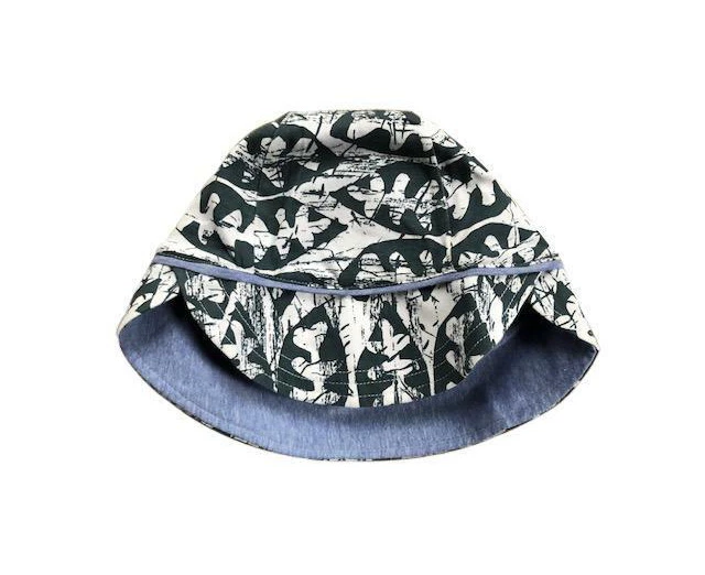 Unisex Baby & Toddler Bonds Baby Reversible Hat - Kids Boys Girls Stretchies Sun Blue Batik Leaf - BATIK LEAF