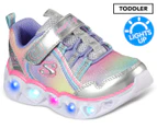 Skechers Toddler Girls' Heart Lights Rainbow Lux Sneakers - Multi