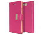 Goospery Apple iPhone 7 Plus / 8 Plus Rich Diary Wallet Flip Case Leather Card Slots Magnetic Cover (Hot Pink) IP7P-RIC-HPNK
