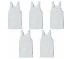 Bonds 5 Packs White Mens Chesty Cotton Plain Singlet Vest Tank Top Undergarment M7WL