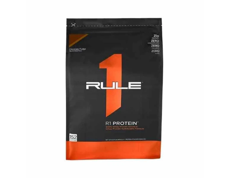Rule 1 R1 WPI Protein Powder - Chocolate Fudge - 4.54KG - 10LB - Chocolate Fudge