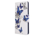 For Nokia C30 Wallet Case Flip Leather Card Slots Magnetic Stand Cover (White Butterfly)