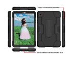For Samsung Galaxy Tab A7 Lite 8.7 inch SM-T220 T225 Case, Kickstand Shockproof Heavy Duty Tough Protective Rugged Cover (Black)