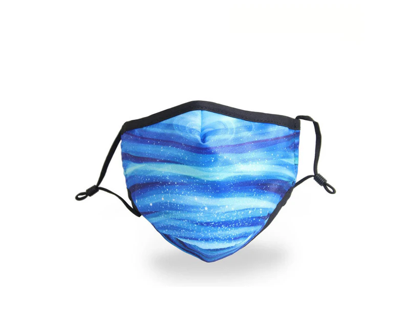 Avantua Blue Milky Way 3 x Layered Adult Cloth Face Mask - Blue