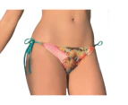 Aqua Perla Womens Tropical Multicolor Bikini Bottom