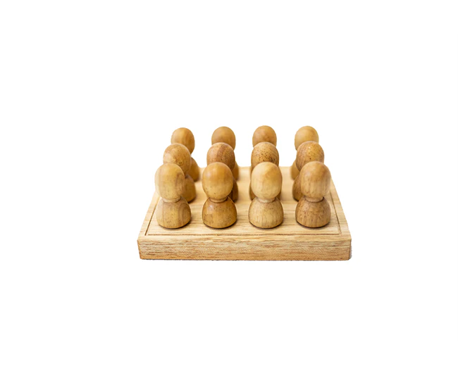 QToys - Large Natural Wooden People on Tray