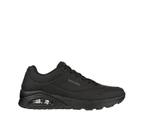 Skechers Mens Street Trainers Shoes Footwear Casual Everyday Lace Up - Triple Black