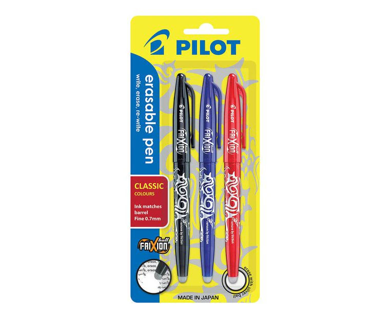 3 Pack Pilot Erasable Pens - Multi