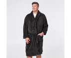 Target Mr Big Fleece Dressing Gown - Charcoal - Grey