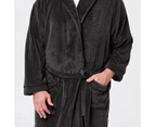 Target Mr Big Fleece Dressing Gown - Charcoal - Grey