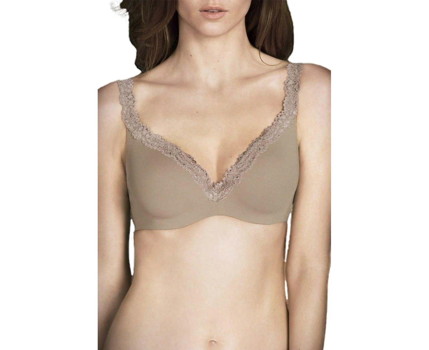 Women Berlei Barely There Luxe Lace Contour Bra - Café Mocha Elastane/Nylon - Cafe Mocha (Nude/Tan)