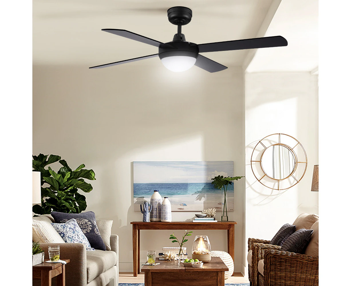 Devanti 52'' Ceiling Fan AC Motor w/Light w/Remote - Black