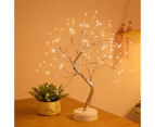 Creative 108 LED Copper Wire Tree Table Night Light Lamp - Warm White Light