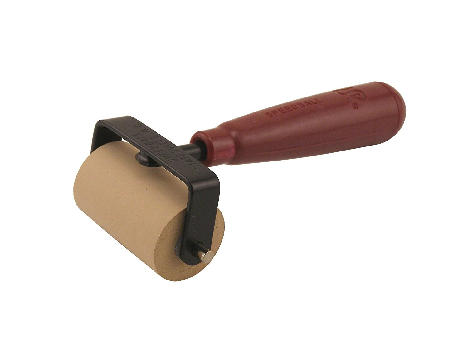 (5.1cm ) - Speedball Deluxe Soft Rubber Brayer - 40/42 Durometer Roller With Heavy Duty Steel Frame – 5.1cm (4171)