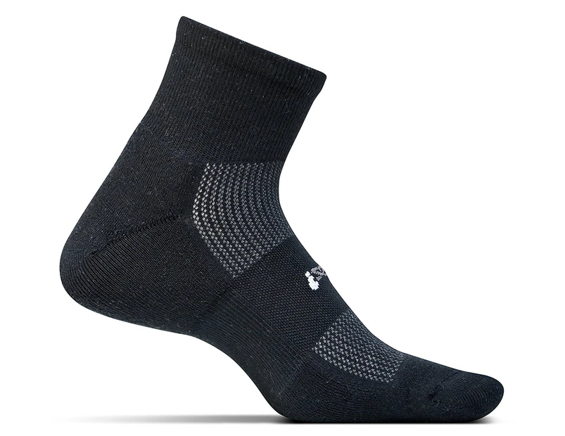 (Medium, Black) - Feetures! Men's High Performance Ultra Light Quarter